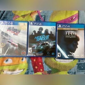 PS4 Game Bundle - Need for Speed, Star Wars Jedi, and More
